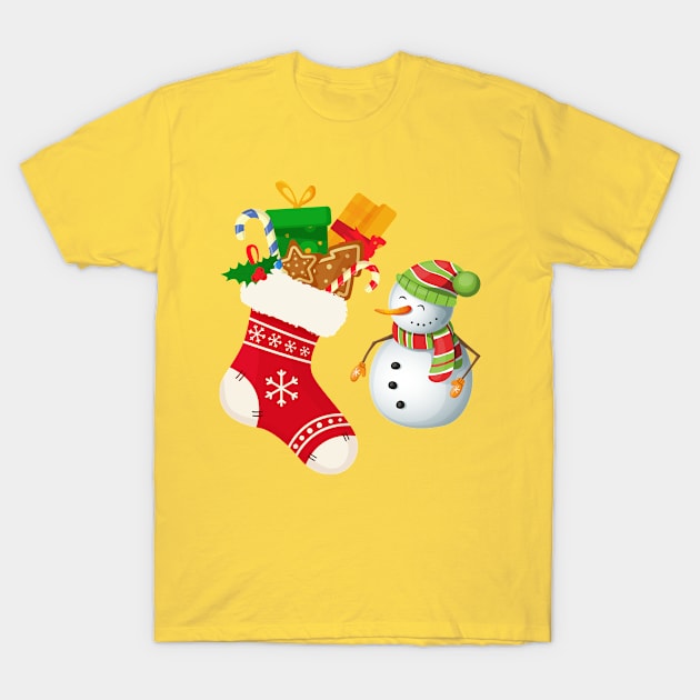 Christmas  Snowmen With Shocks T-Shirt by HJDesign